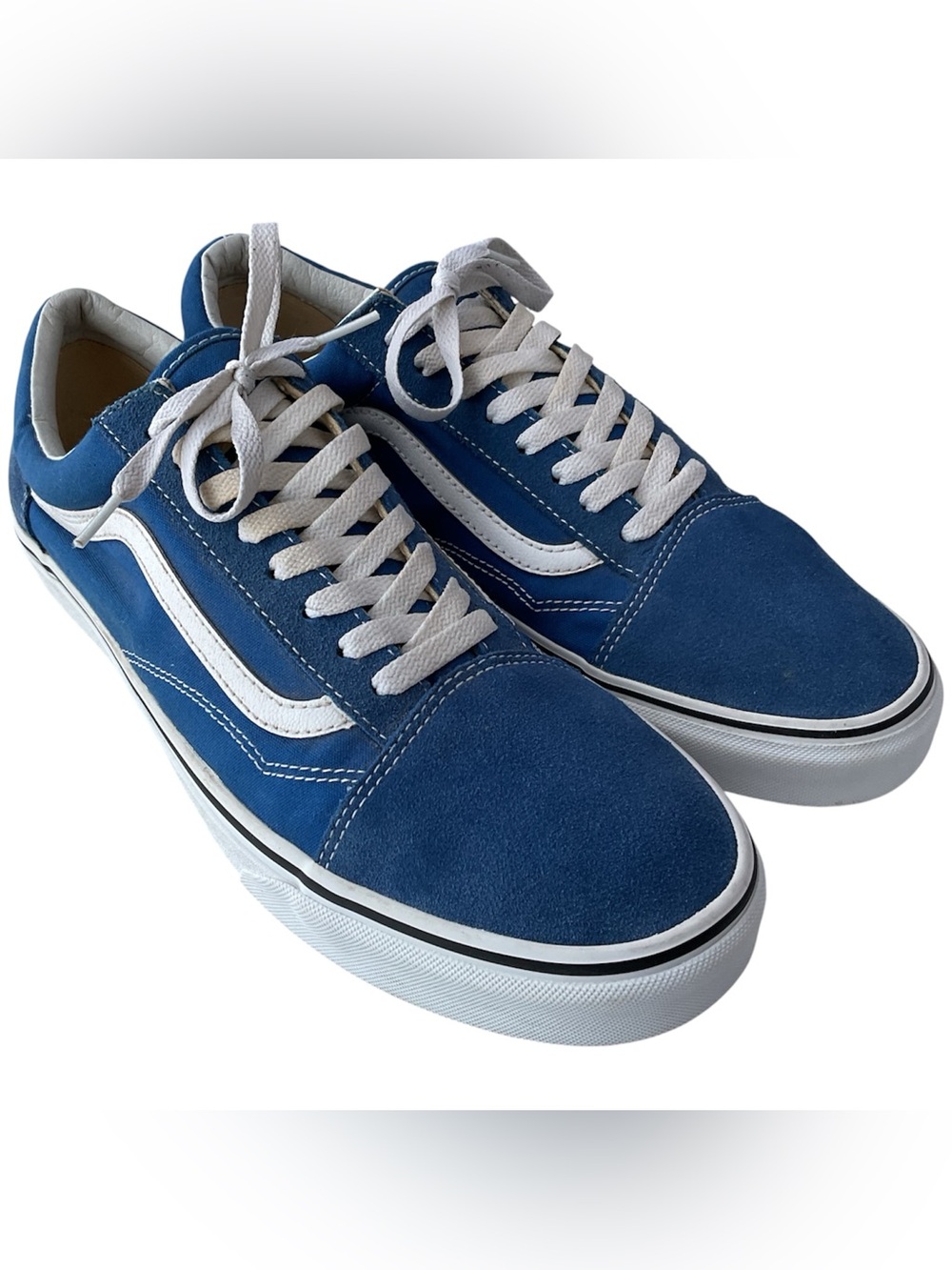 Vans Old Skool Blue Suede Low Top Skate Shoes Sneakers Men’s Size 13